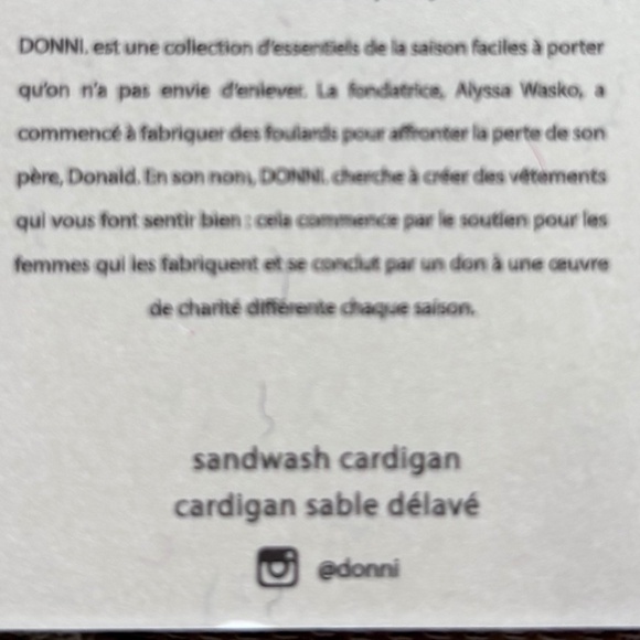 NWT Donni drape front sandwash cardigan neutral colours one size - Picture 12 of 15